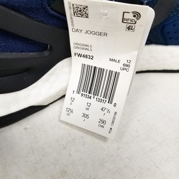 adidas Boost Day Jogger FW4832 Running Trainer Navy Blue Black Gold 12.5… - Picture 10 of 11